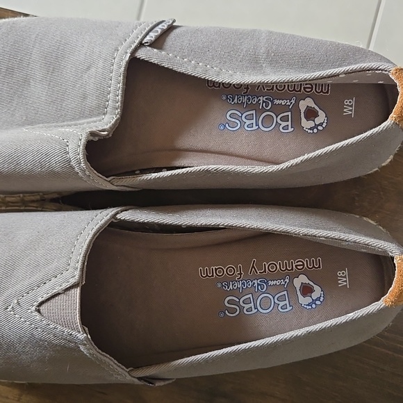Bobs Breeze memory foam slip on Espadrille Woven Skecher 8 Spring Comfy Business - Picture 8 of 16